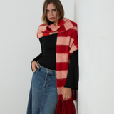 MIM Bufanda UNICA BUFANDA OVA CUADROS ROJOS