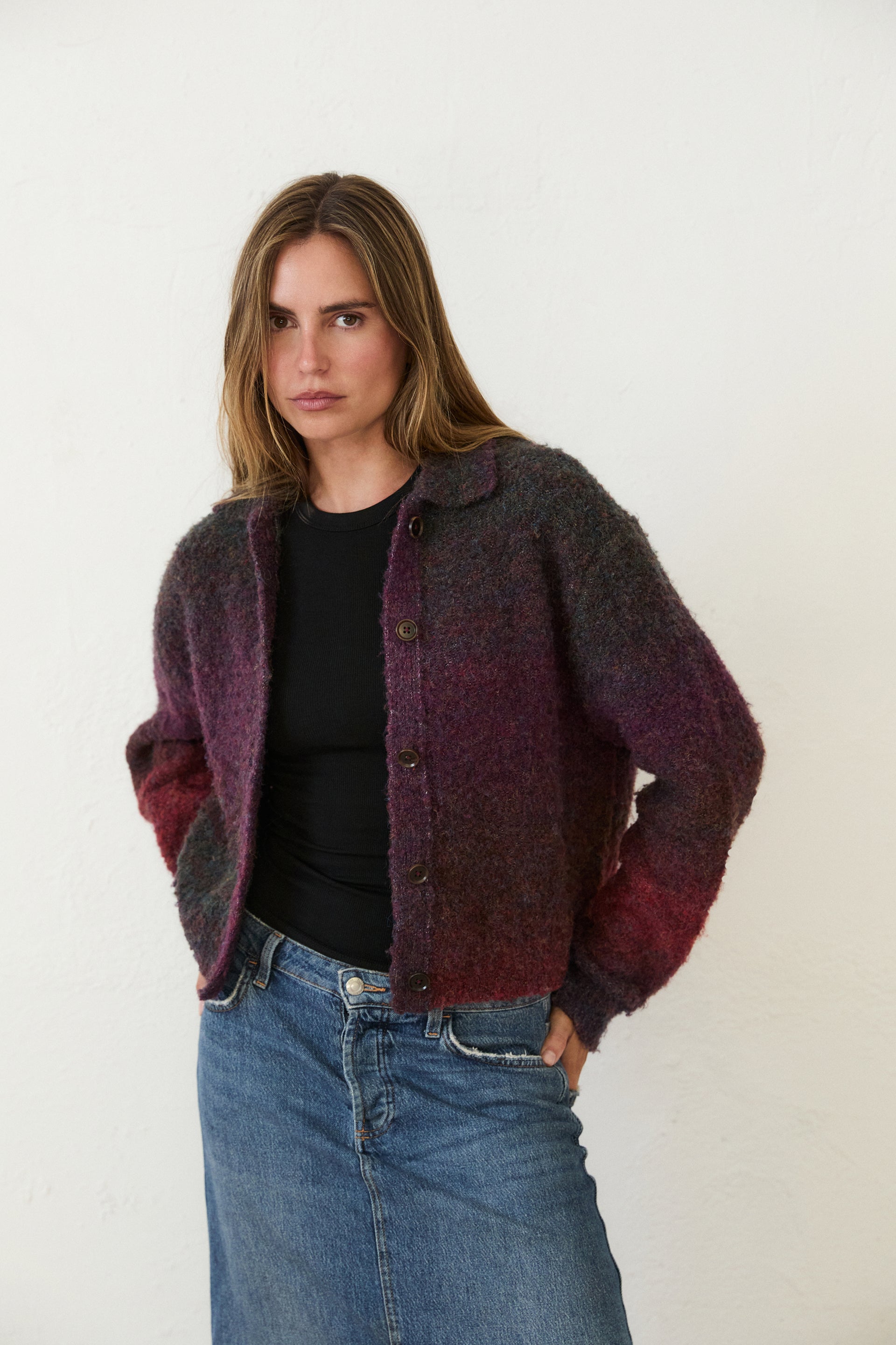 MIM Chaqueta Chaqueta Oli Burdeos