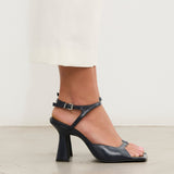 MIM Sandalia de tacón Adele Azul Marino