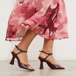 MIM Sandalia de tacón Adele Burdeos