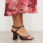 MIM Sandalia de tacón Adele Burdeos