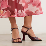 MIM Sandalia de tacón Adele Burdeos