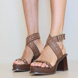 MIM Sandalia de tacón ALICE MARRÓN