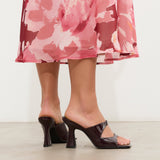 MIM Sandalia de tacón Alis Burdeos