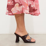 MIM Sandalia de tacón Alis Burdeos