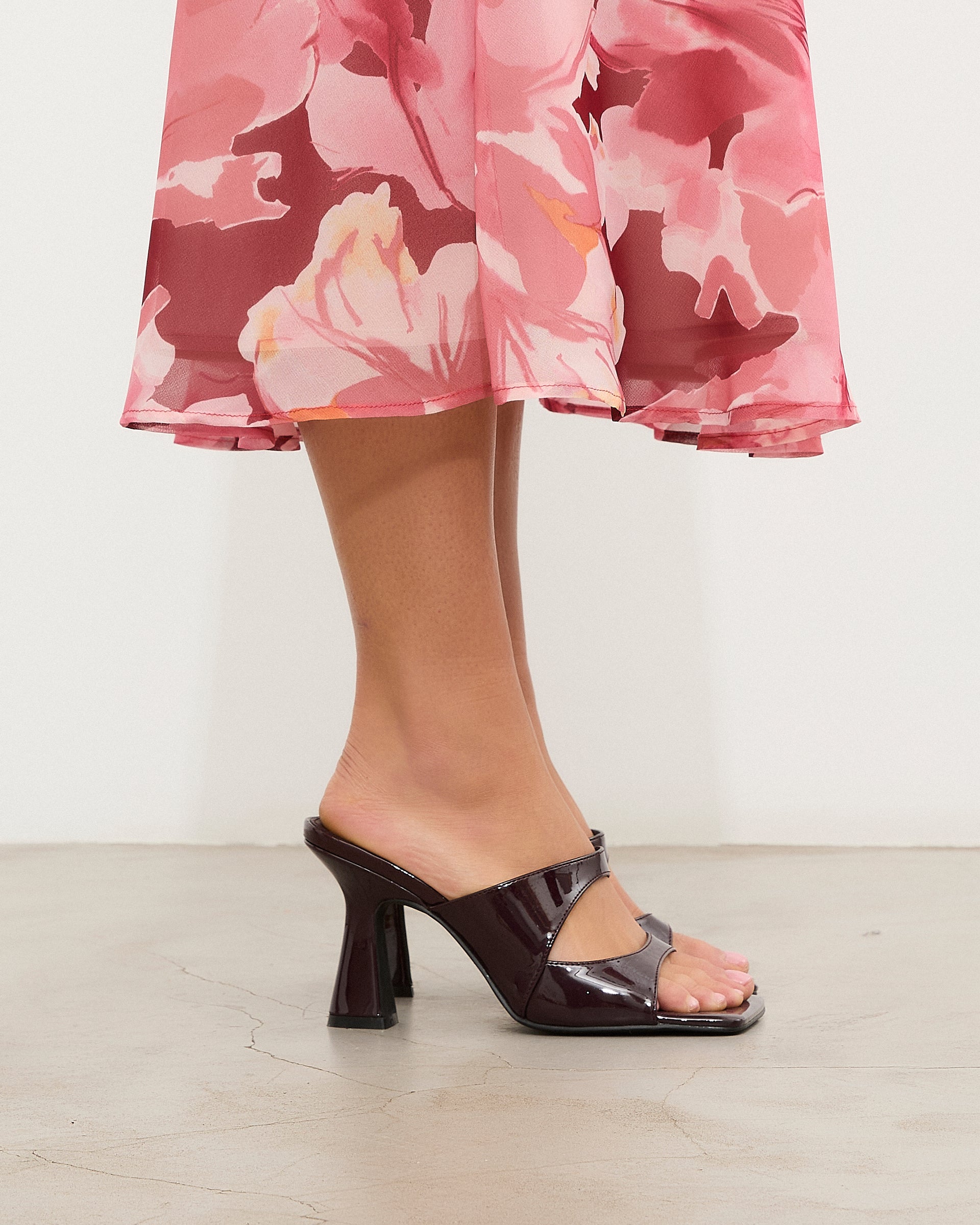 MIM Sandalia de tacón Alis Burdeos