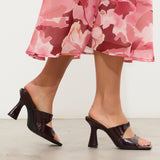 MIM Sandalia de tacón Alis Burdeos