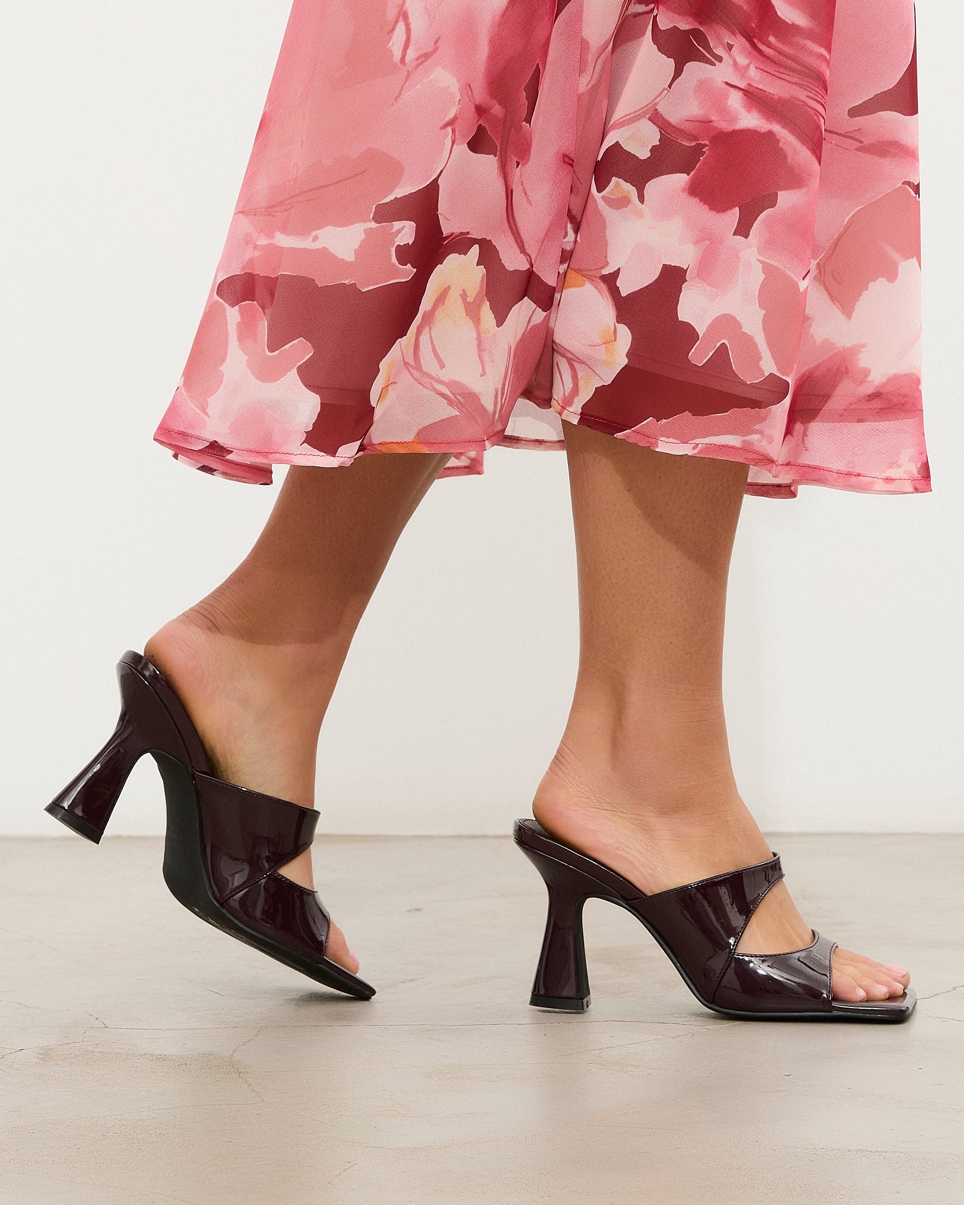 MIM Sandalia de tacón Alis Burdeos