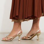 MIM Sandalia de tacón Andee Dorado