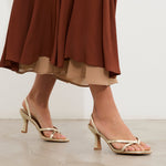 MIM Sandalia de tacón Andee Dorado