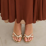 MIM Sandalia de tacón Andee Dorado