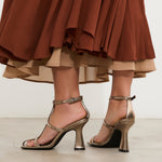 MIM Sandalia de tacón Anne Metalizado