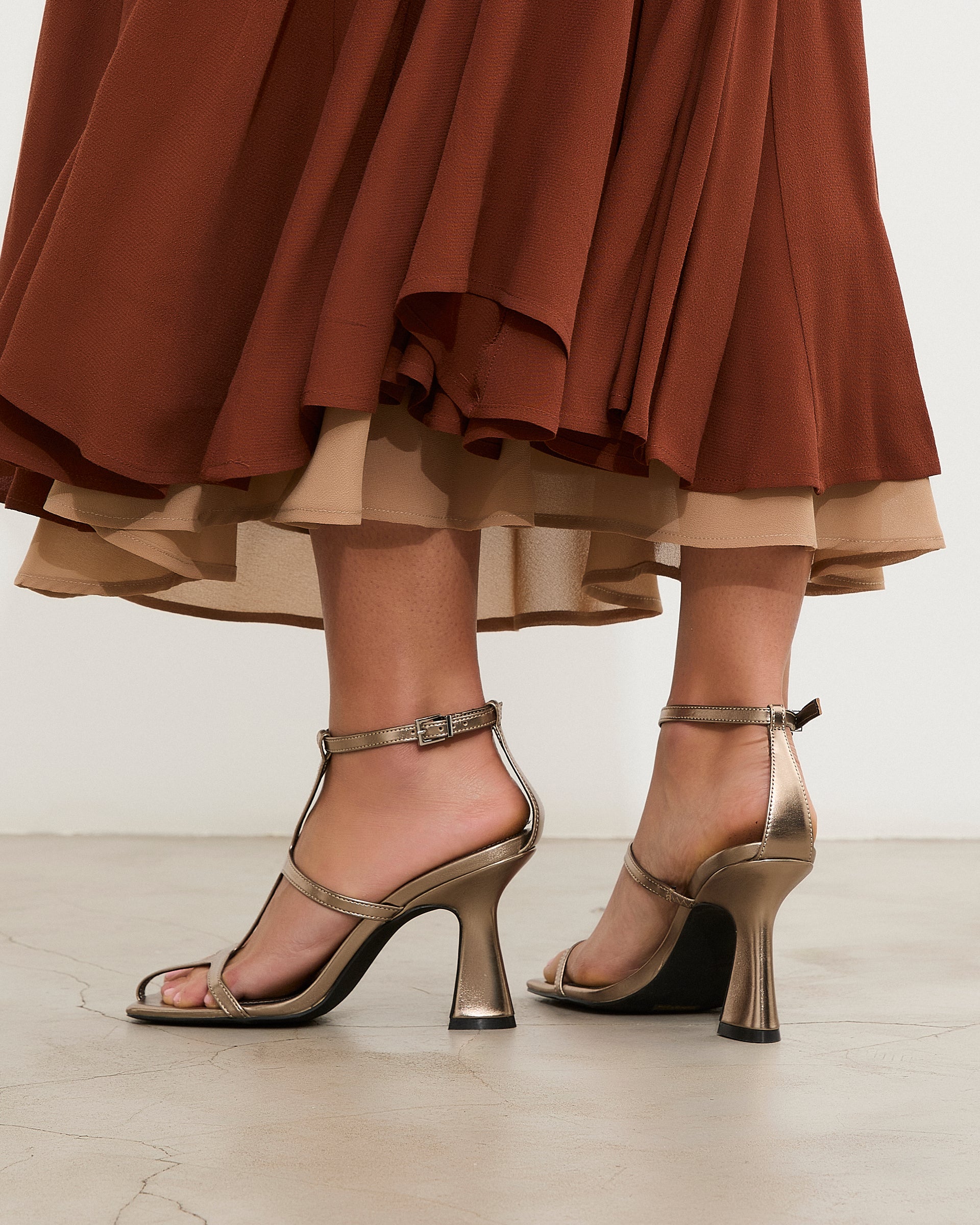MIM Sandalia de tacón Anne Metalizado