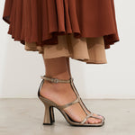 MIM Sandalia de tacón Anne Metalizado