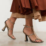 MIM Sandalia de tacón Anne Metalizado