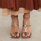 MIM Sandalia de tacón Anne Metalizado