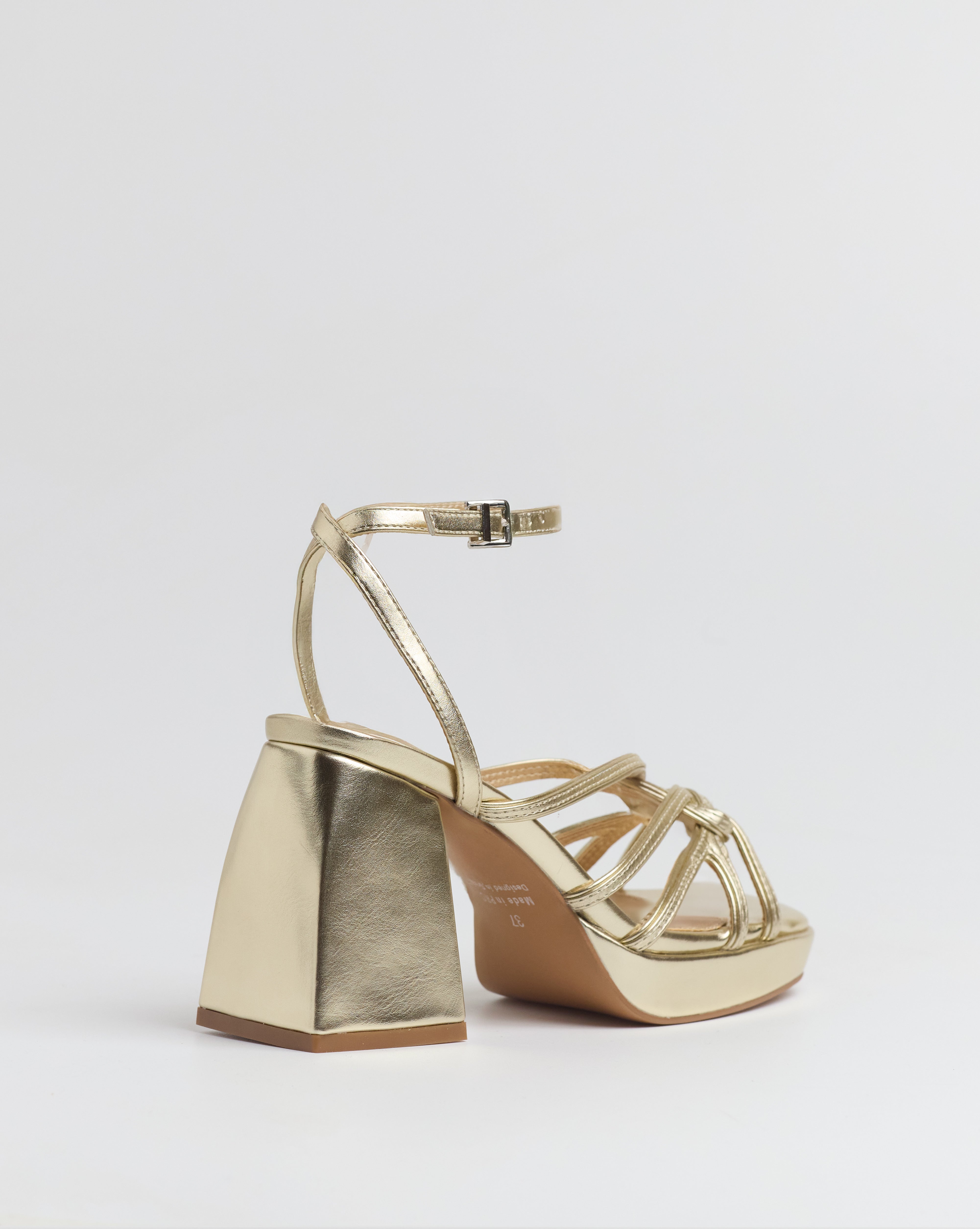 MIM Sandalia de tacón BRAT DORADO