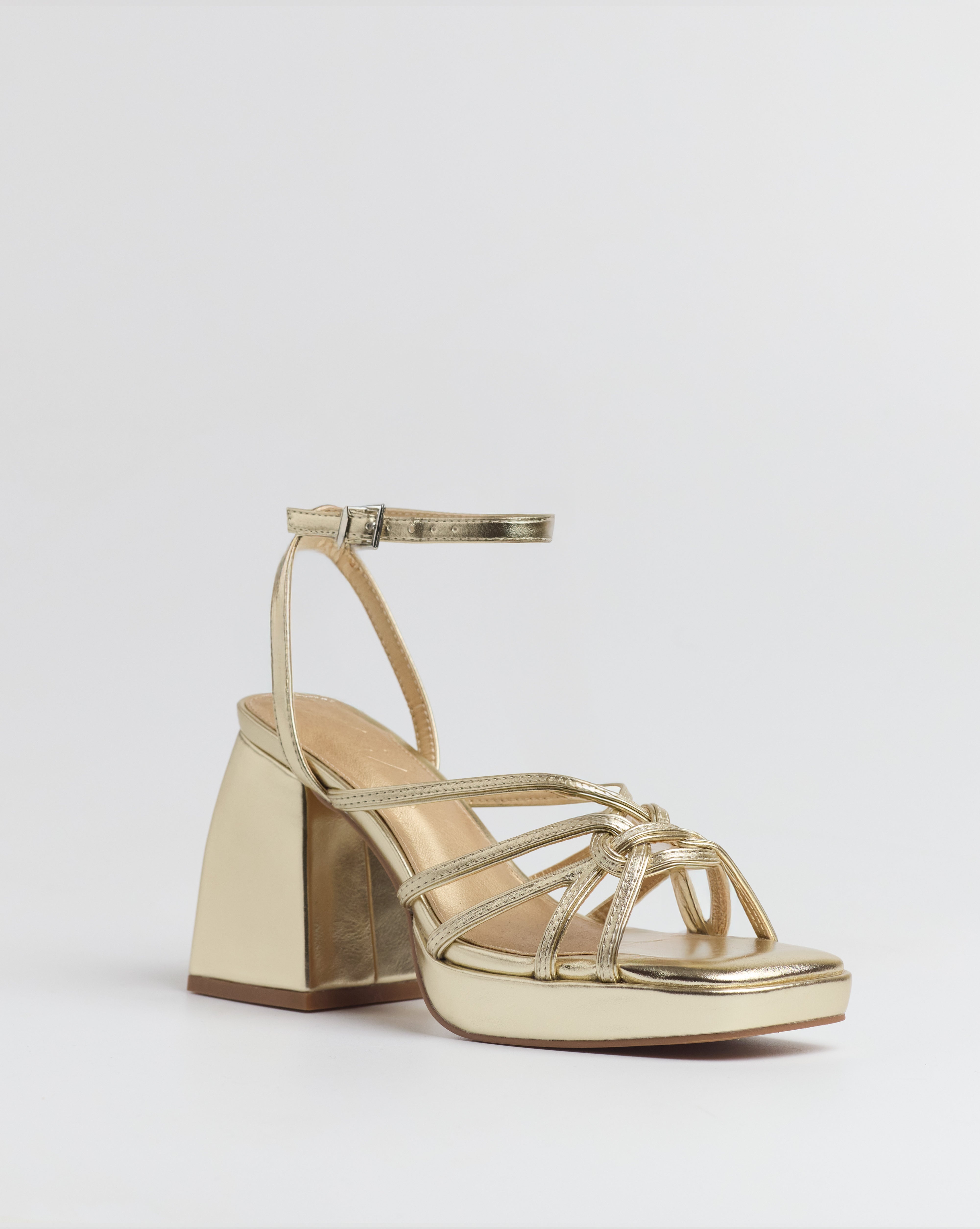 MIM Sandalia de tacón BRAT DORADO