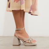 MIM Sandalia de tacón Brat Topo