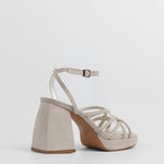 MIM Sandalia de tacón Brat Topo