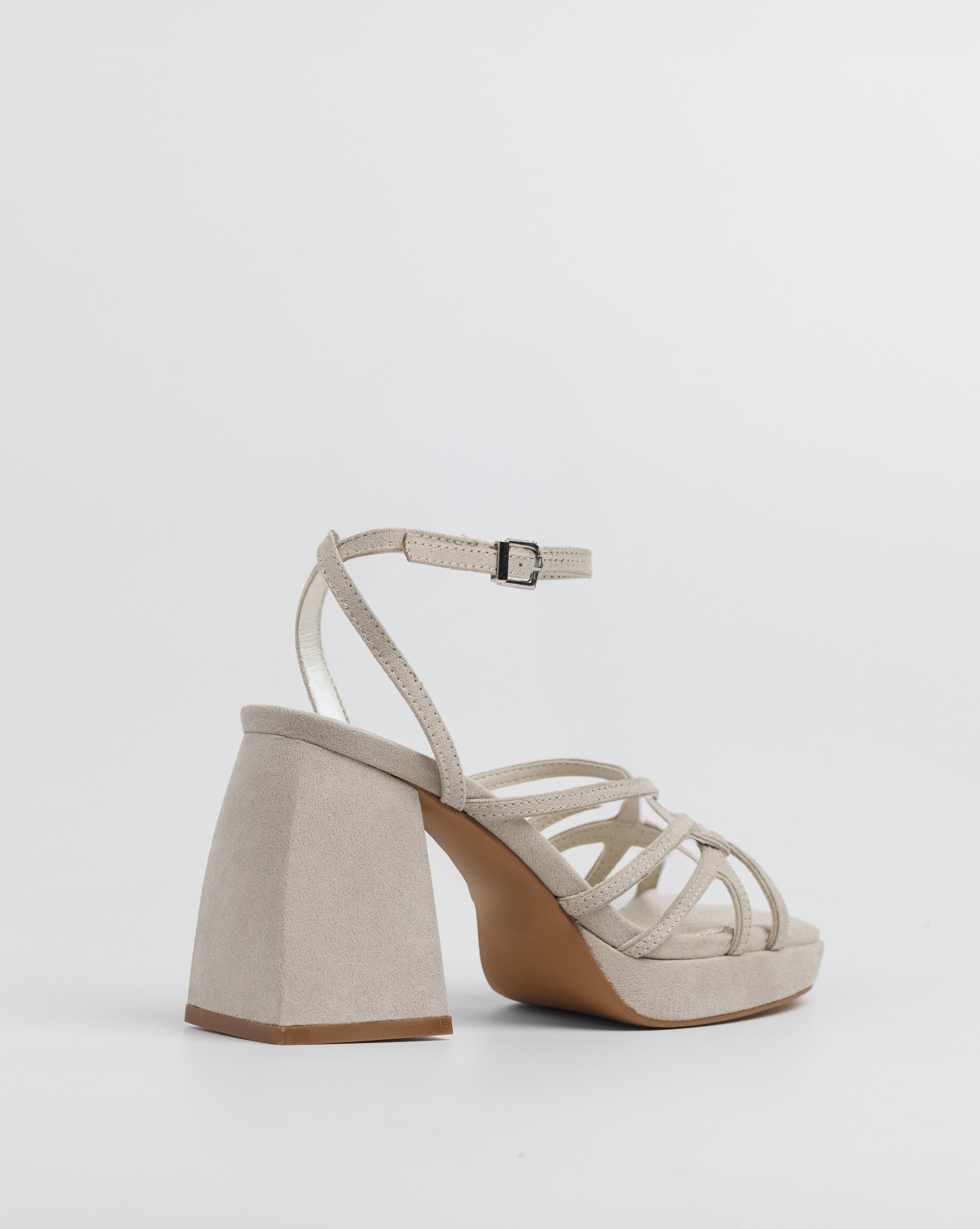 MIM Sandalia de tacón Brat Topo