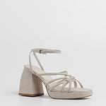 MIM Sandalia de tacón Brat Topo