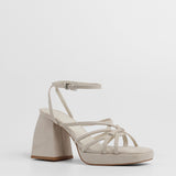 MIM Sandalia de tacón Brat Topo