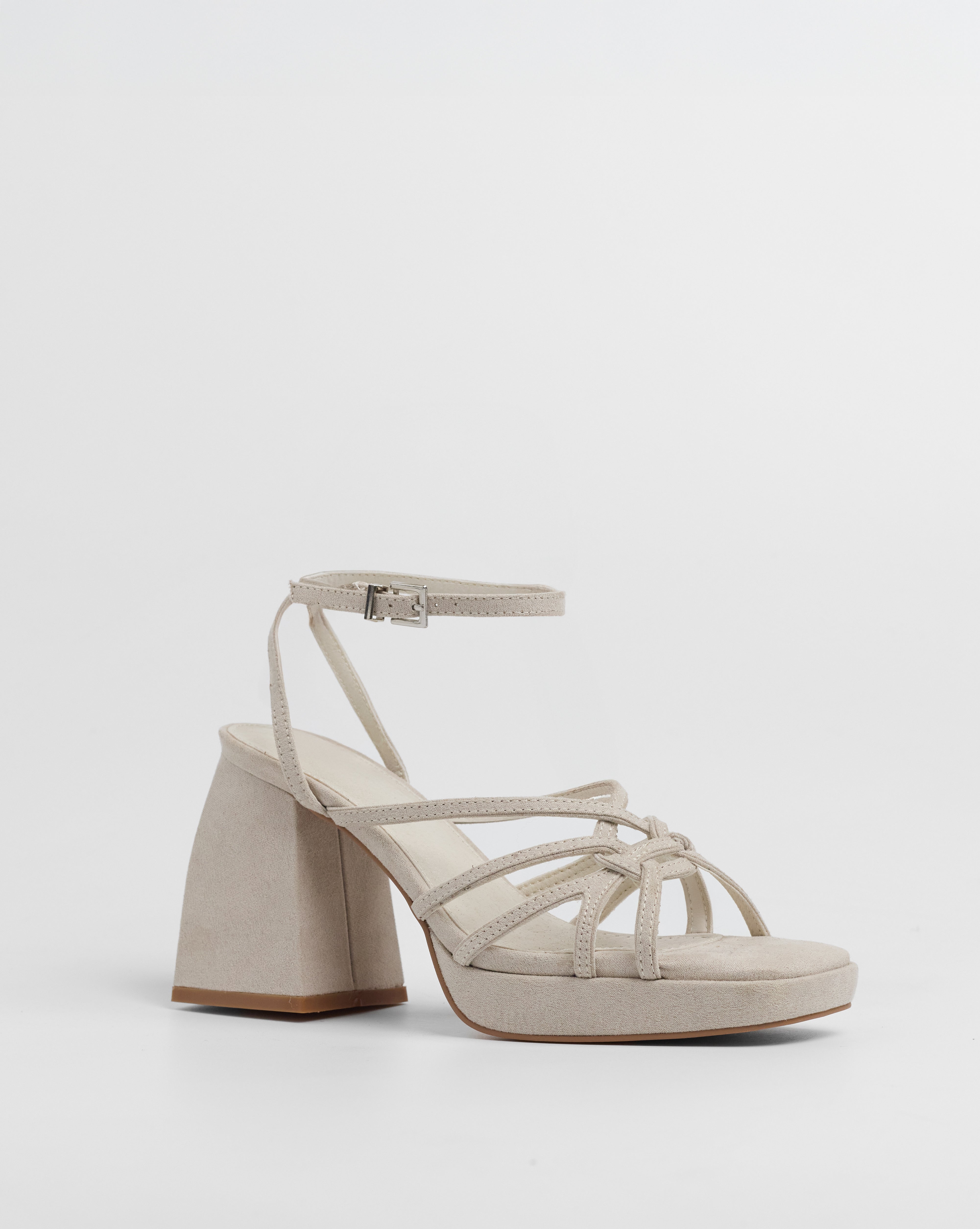 MIM Sandalia de tacón Brat Topo