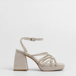 MIM Sandalia de tacón Brat Topo