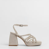 MIM Sandalia de tacón Brat Topo