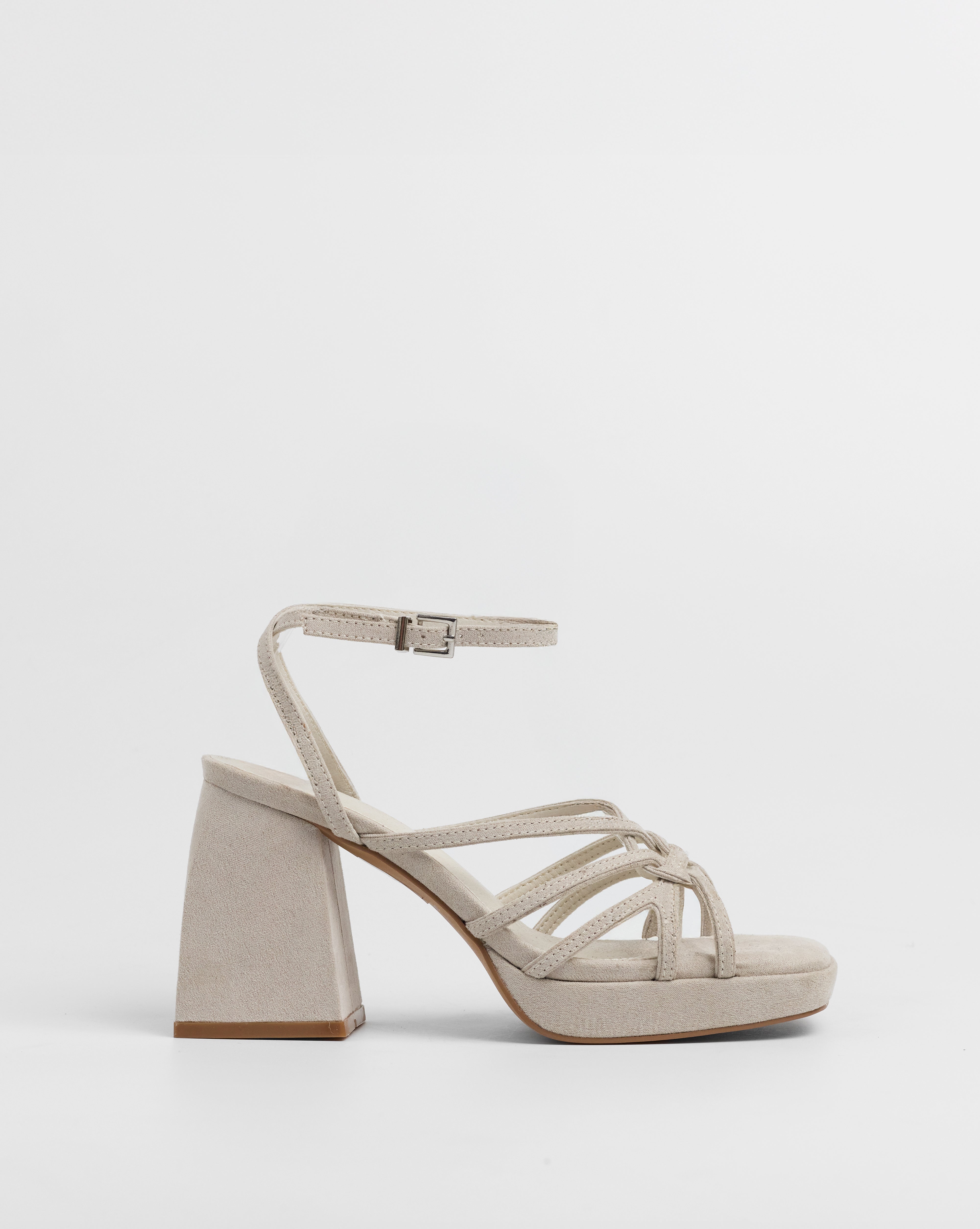 MIM Sandalia de tacón Brat Topo