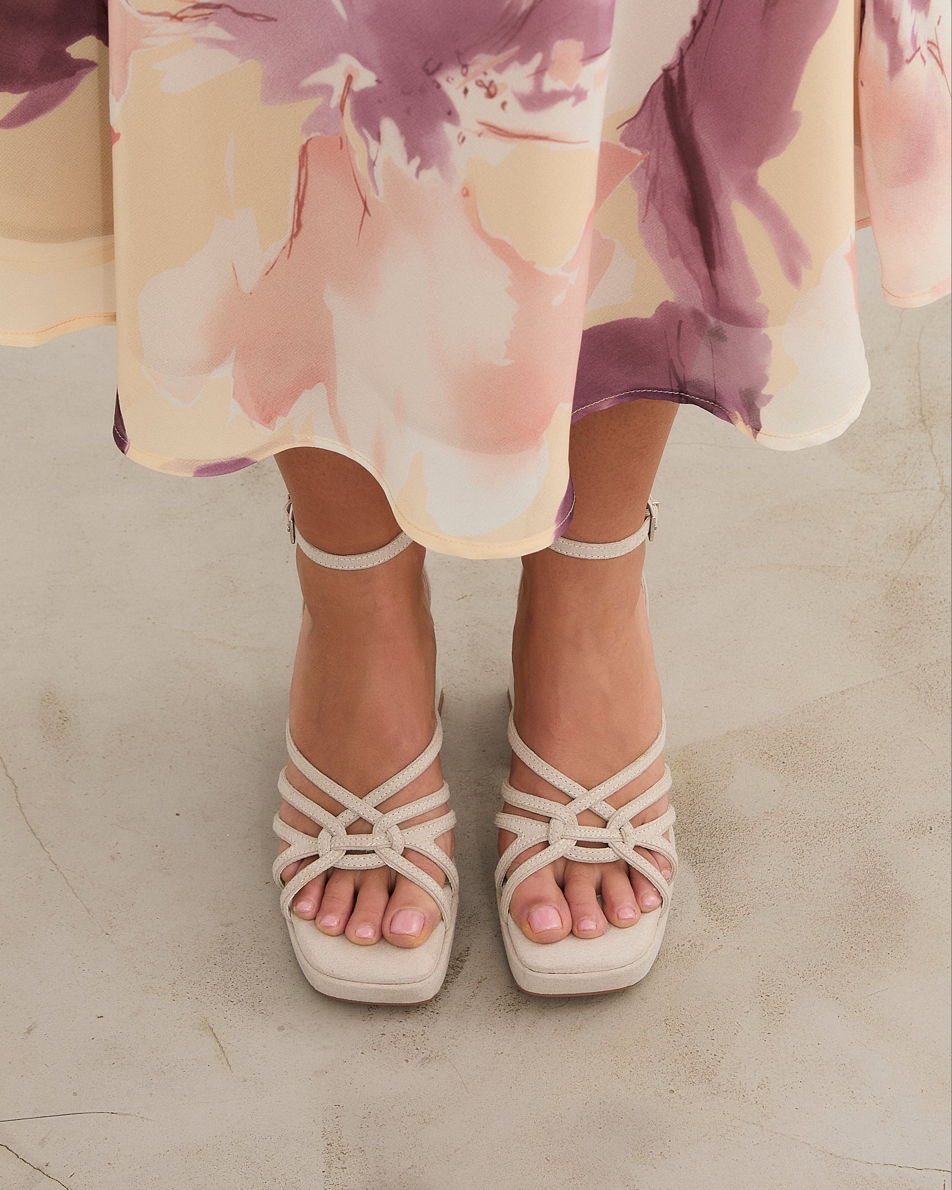 MIM Sandalia de tacón Brat Topo