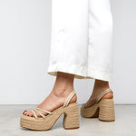 MIM Sandalia de tacón BRIT BEIGE