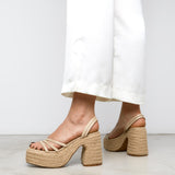 MIM Sandalia de tacón BRIT BEIGE