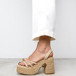 MIM Sandalia de tacón BRIT BEIGE