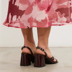 MIM Sandalia de tacón Cloe Burdeos