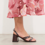 MIM Sandalia de tacón Cloe Burdeos