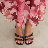 MIM Sandalia de tacón Cloe Burdeos