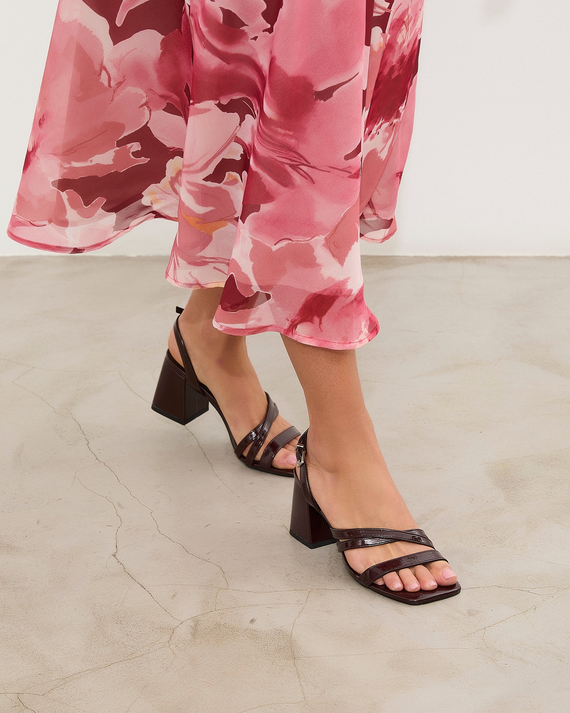 MIM Sandalia de tacón Cloe Burdeos