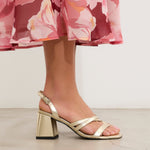 MIM Sandalia de tacón CLOE DORADO