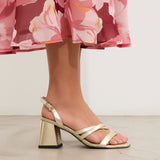 MIM Sandalia de tacón CLOE DORADO