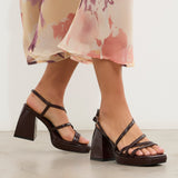 MIM Sandalia de tacón Cora Burdeos