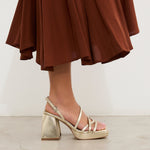 MIM Sandalia de tacón CORA DORADO