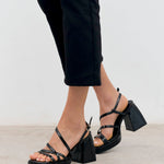 MIM Sandalia de tacón CORA NEGRO