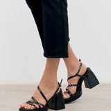 MIM Sandalia de tacón CORA NEGRO