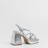 MIM Sandalia de tacón CORA PLATA