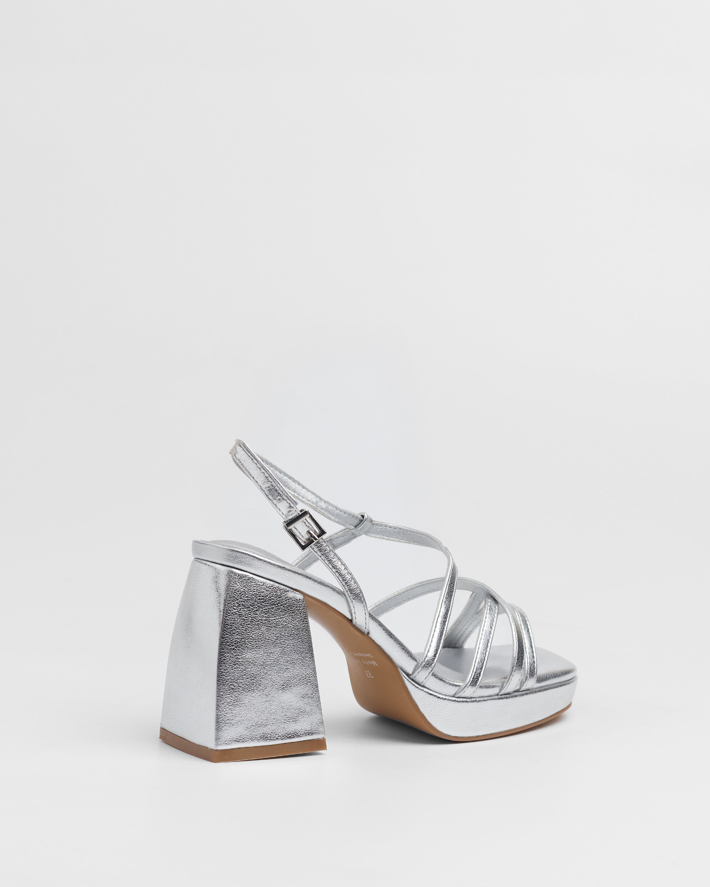 MIM Sandalia de tacón CORA PLATA