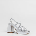 MIM Sandalia de tacón CORA PLATA