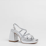 MIM Sandalia de tacón CORA PLATA