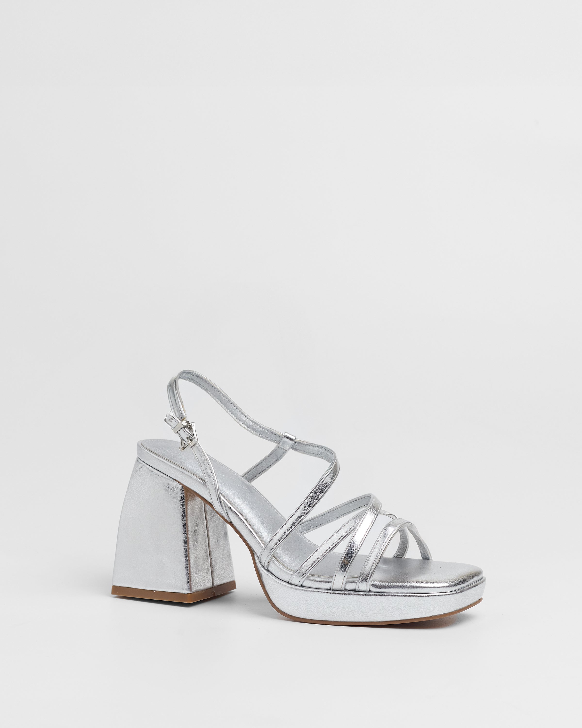 MIM Sandalia de tacón CORA PLATA